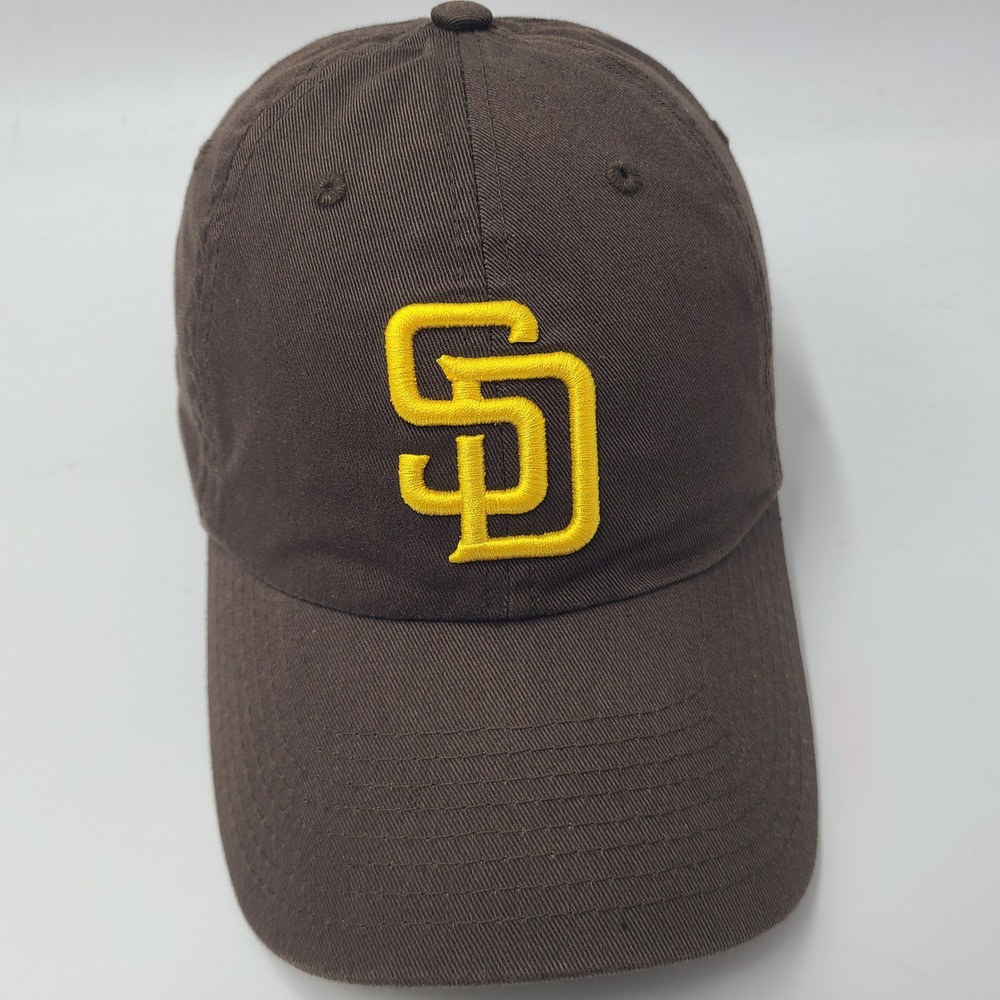 San Diego Padres Hat Strapback 47 Brand Clean Up Brown Yellow MLB Baseball Men